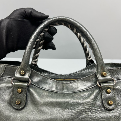 Balenciaga Medium City Arena Lambskin Green
