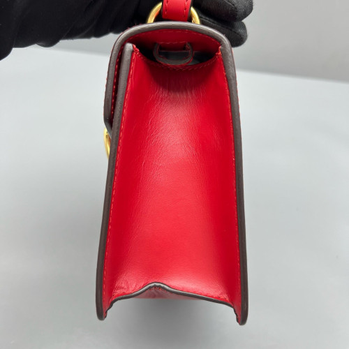 Gucci Mini Sylvie Top Handle Calfskin Red Gucci Mini Sylvie Top Handle Calfskin Red