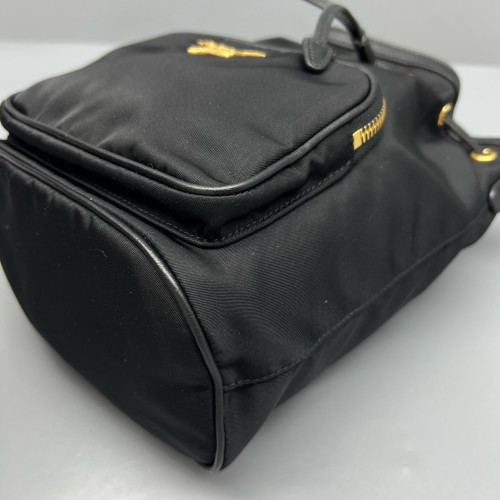 Prada Duet Bucket Bag Nylon Black