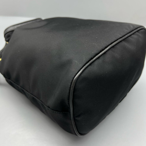 Prada Duet Bucket Bag Nylon Black