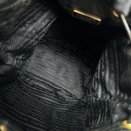 Prada Duet Bucket Bag Nylon Black