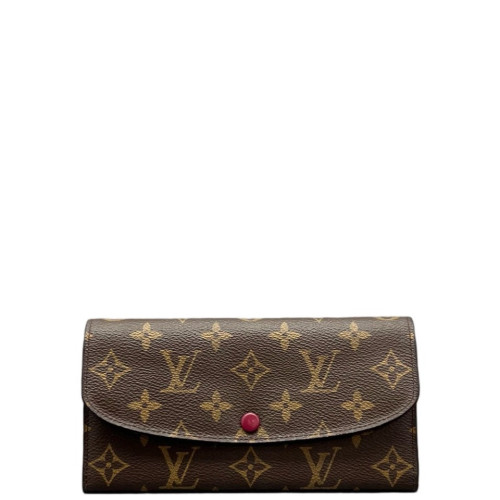 Louis Vuitton Emilie Wallet Monogram Tan Red