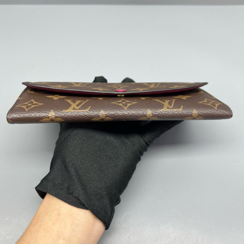 Louis Vuitton Emilie Wallet Monogram Tan Red