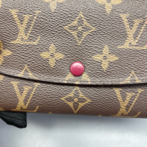 Louis Vuitton Emilie Wallet Monogram Tan Red