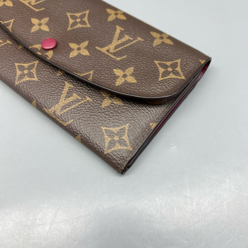 Louis Vuitton Emilie Wallet Monogram Tan Red
