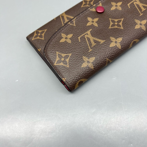 Louis Vuitton Emilie Wallet Monogram Tan Red