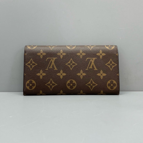 Louis Vuitton Emilie Wallet Monogram Tan Red