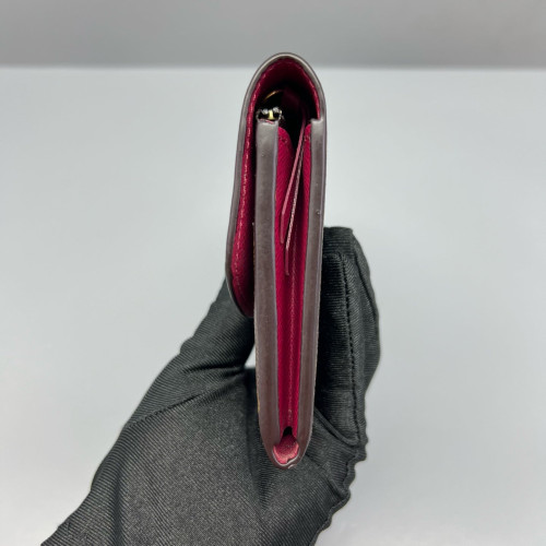 Louis Vuitton Emilie Wallet Monogram Tan Red
