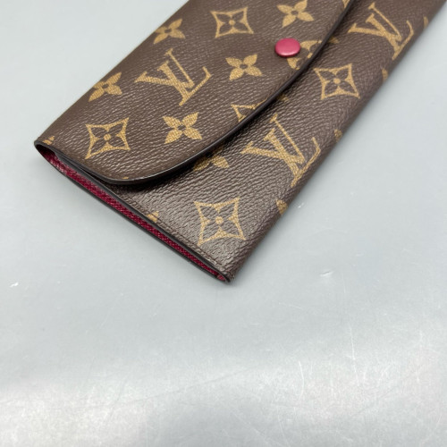 Louis Vuitton Emilie Wallet Monogram Tan Red