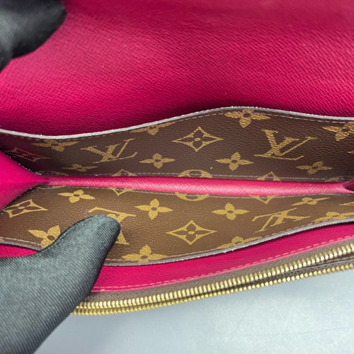 Louis Vuitton Emilie Wallet Monogram Tan Red