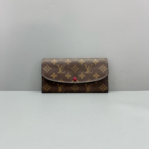 Louis Vuitton Emilie Wallet Monogram Tan Red