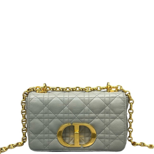 Dior Mini Caro Bag Calfskin Dusty Blue
