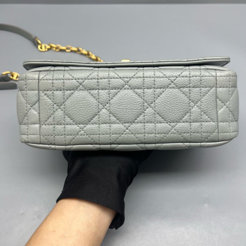 Dior Mini Caro Bag Calfskin Dusty Blue