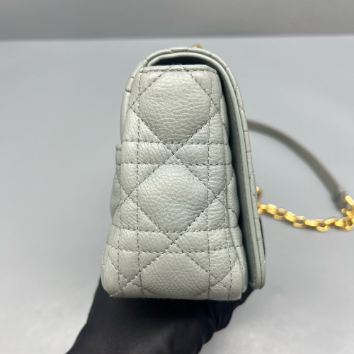 Dior Mini Caro Bag Calfskin Dusty Blue