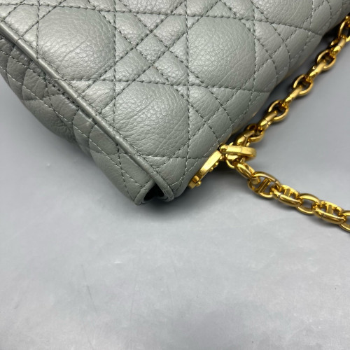 Dior Mini Caro Bag Calfskin Dusty Blue