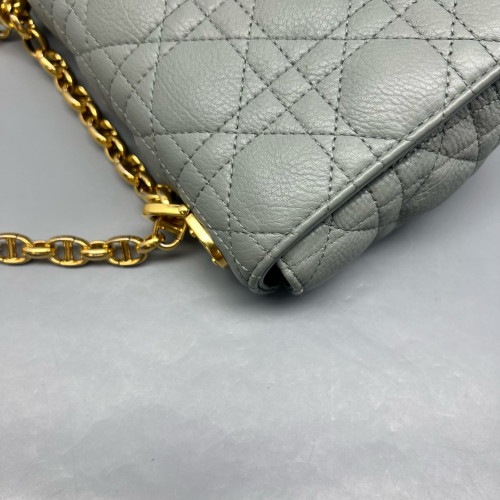 Dior Mini Caro Bag Calfskin Dusty Blue