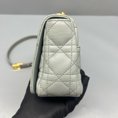 Dior Mini Caro Bag Calfskin Dusty Blue