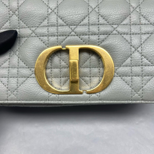Dior Mini Caro Bag Calfskin Dusty Blue