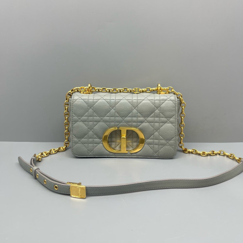 Dior Mini Caro Bag Calfskin Dusty Blue
