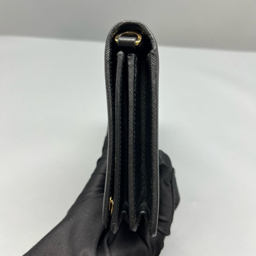 Prada Shoulder Bag Saffiano Calfskin Black