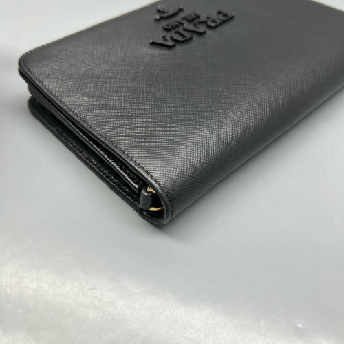 Prada Shoulder Bag Saffiano Calfskin Black