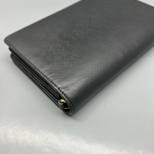 Prada Shoulder Bag Saffiano Calfskin Black