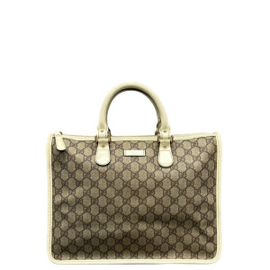 Gucci Handbag GG Monogram Brown White