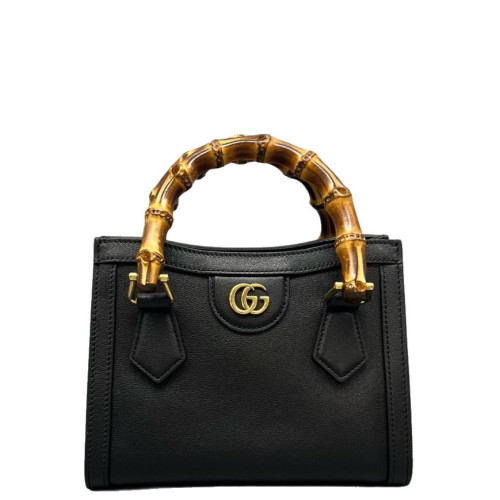 Gucci Bamboo Mini Diana Tote Bag Calfskin Black Gucci Bamboo Mini Diana Tote Bag Calfskin Black
