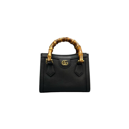 Gucci Bamboo Mini Diana Tote Bag Calfskin Black Gucci Bamboo Mini Diana Tote Bag Calfskin Black