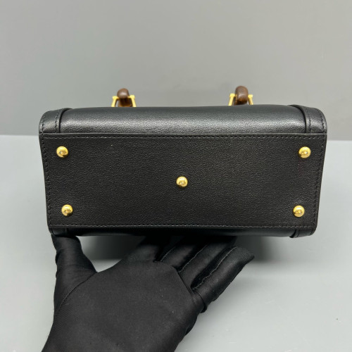 Gucci Bamboo Mini Diana Tote Bag Calfskin Black Gucci Bamboo Mini Diana Tote Bag Calfskin Black