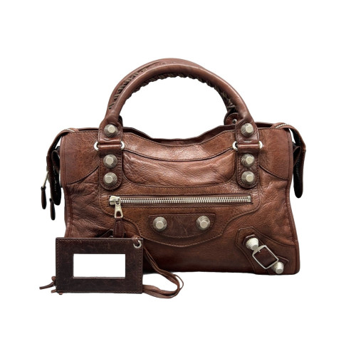 Balenciaga Medium City Arena Lambskin Brown