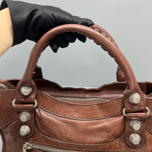 Balenciaga Medium City Arena Lambskin Brown