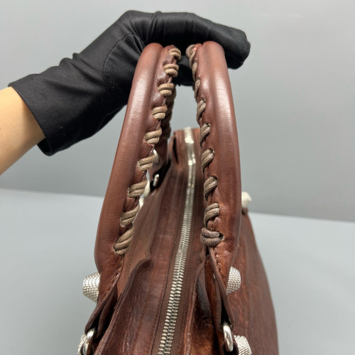 Balenciaga Medium City Arena Lambskin Brown