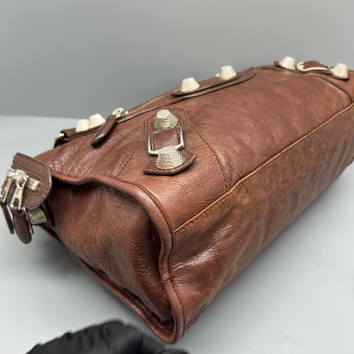Balenciaga Medium City Arena Lambskin Brown