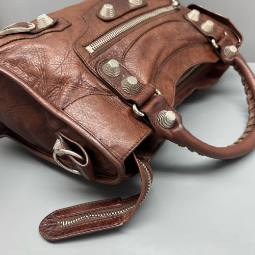 Balenciaga Medium City Arena Lambskin Brown