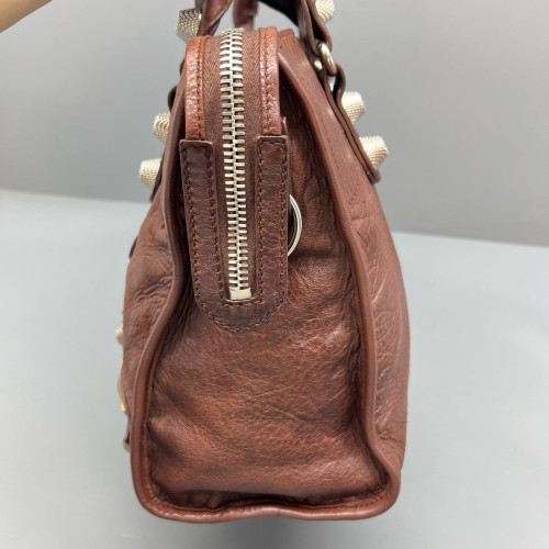 Balenciaga Medium City Arena Lambskin Brown
