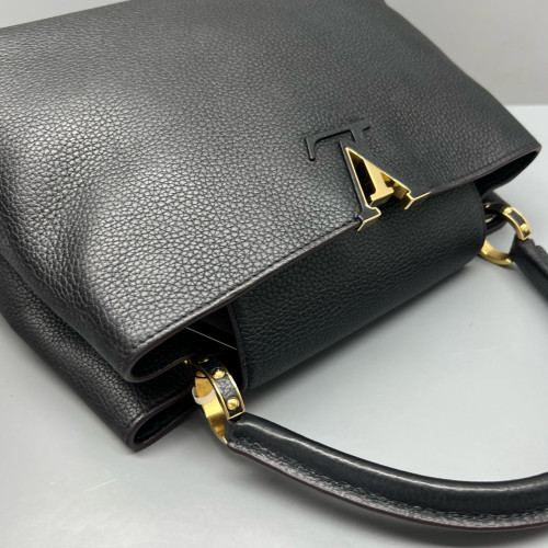 Louis Vuitton Capucines MM Calfskin Black