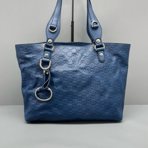 Gucci Tote Bag Guccissima Blue
