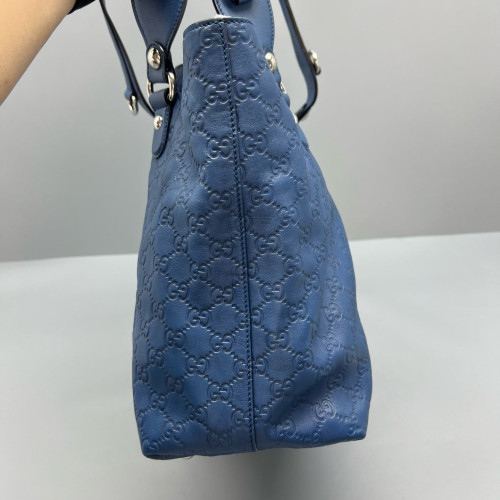 Gucci Tote Bag Guccissima Blue