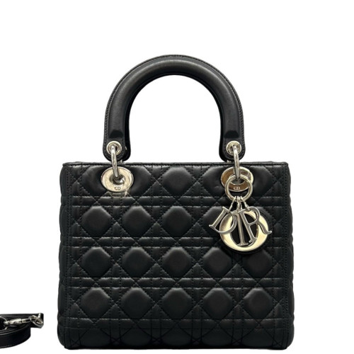 Dior Medium Lady Dior Calfskin Black