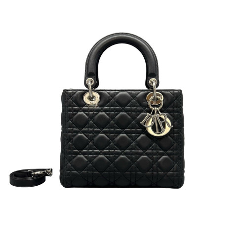 Dior Medium Lady Dior Calfskin Black