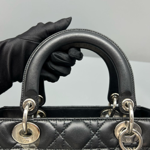 Dior Medium Lady Dior Calfskin Black