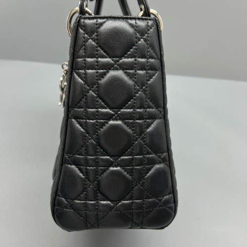 Dior Medium Lady Dior Calfskin Black