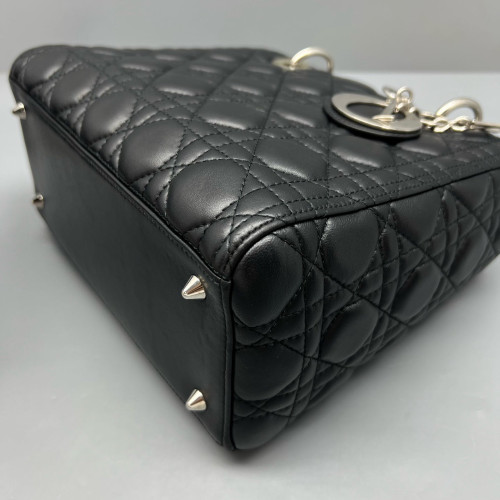 Dior Medium Lady Dior Calfskin Black