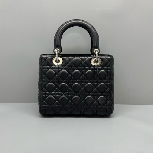 Dior Medium Lady Dior Calfskin Black
