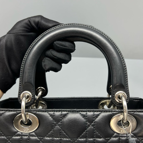 Dior Medium Lady Dior Calfskin Black