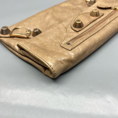 Balenciaga Clutch Arena Lambskin Brown