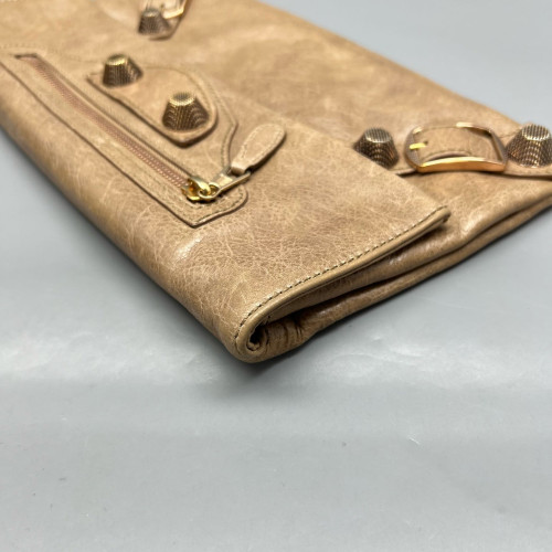 Balenciaga Clutch Arena Lambskin Brown