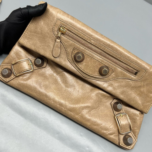 Balenciaga Clutch Arena Lambskin Brown
