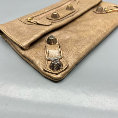 Balenciaga Clutch Arena Lambskin Brown